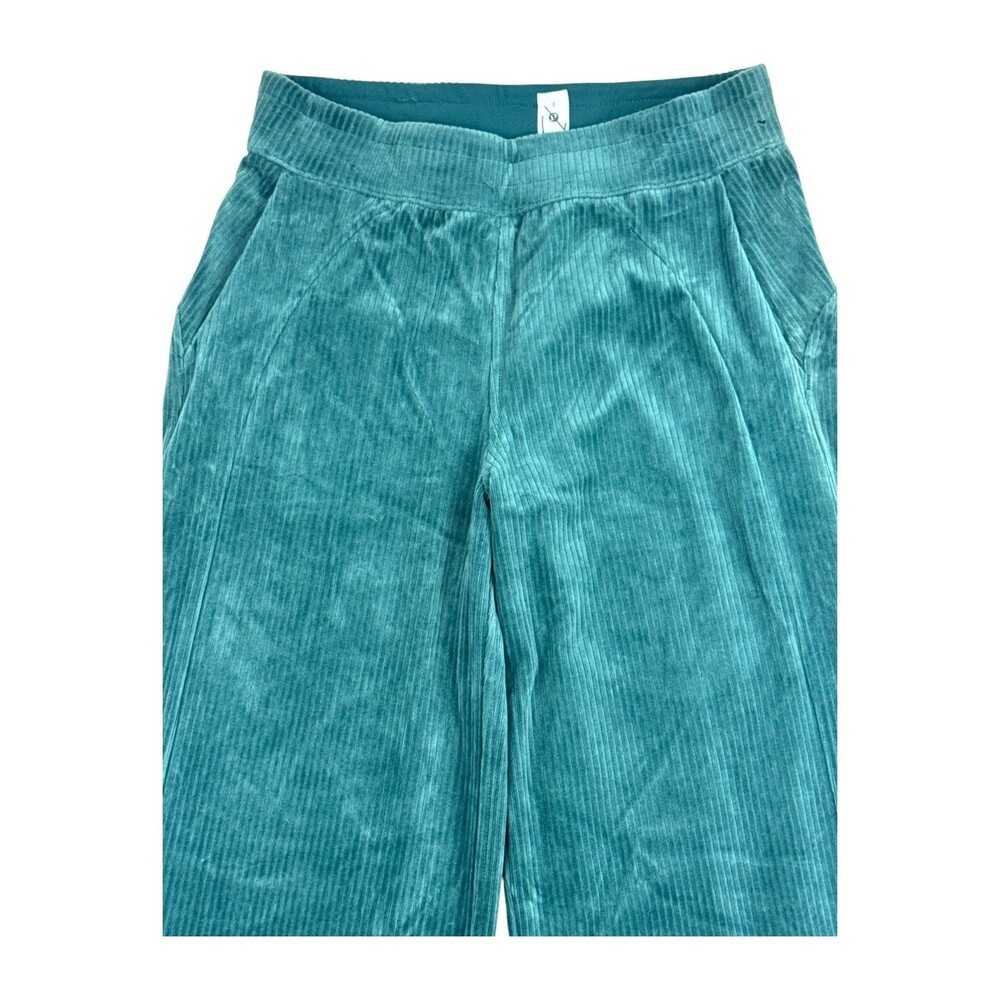 Lululemon Scuba Velvet Cord Wide-Leg Pant Storm Teal Blue Size 2 - Picture 3 of 10